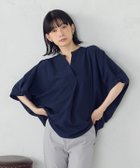 【コムサイズム/COMME CA ISM】のスキッパー Tブラウス ネイビー|ID: prp329100004596074 ipo3291000000032738247