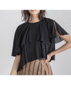 【ドロワット ロートレアモン/Droite Lautreamont】の【WEB限定】気流染めティアードブラウス≪手洗い可能≫ ブラック|ID: prp329100004596097 ipo3291000000032660104