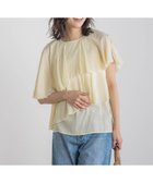 【ドロワット ロートレアモン/Droite Lautreamont】の【WEB限定】気流染めティアードブラウス≪手洗い可能≫ イエロー|ID: prp329100004596097 ipo3291000000032660106