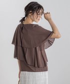 【ドロワット ロートレアモン/Droite Lautreamont】の【WEB限定】気流染めティアードブラウス≪手洗い可能≫ ブラウン|ID: prp329100004596097 ipo3291000000032660108
