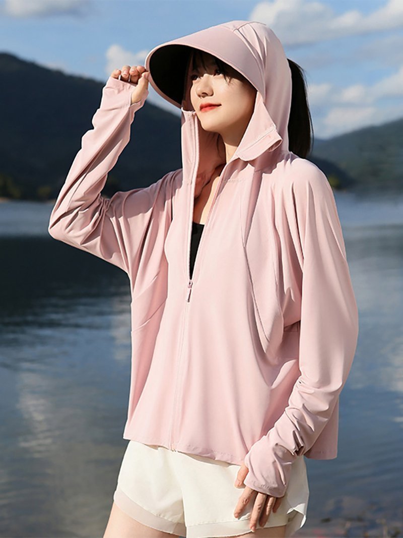 【ドゥーベル/Doux Belle】のトップス パーカー ラッシュガードパーカー インテリア・キッズ・メンズ・レディースファッション・服の通販 founy(ファニー) 　ファッション　Fashion　レディースファッション　Ladies' Fashion Online　トップス・カットソー　Tops/Tshirt　パーカ　Sweats　パーカー　Hoodie　パープル　Purple　ピンク|ID: prp329100004596102 ipo3291000000032660225