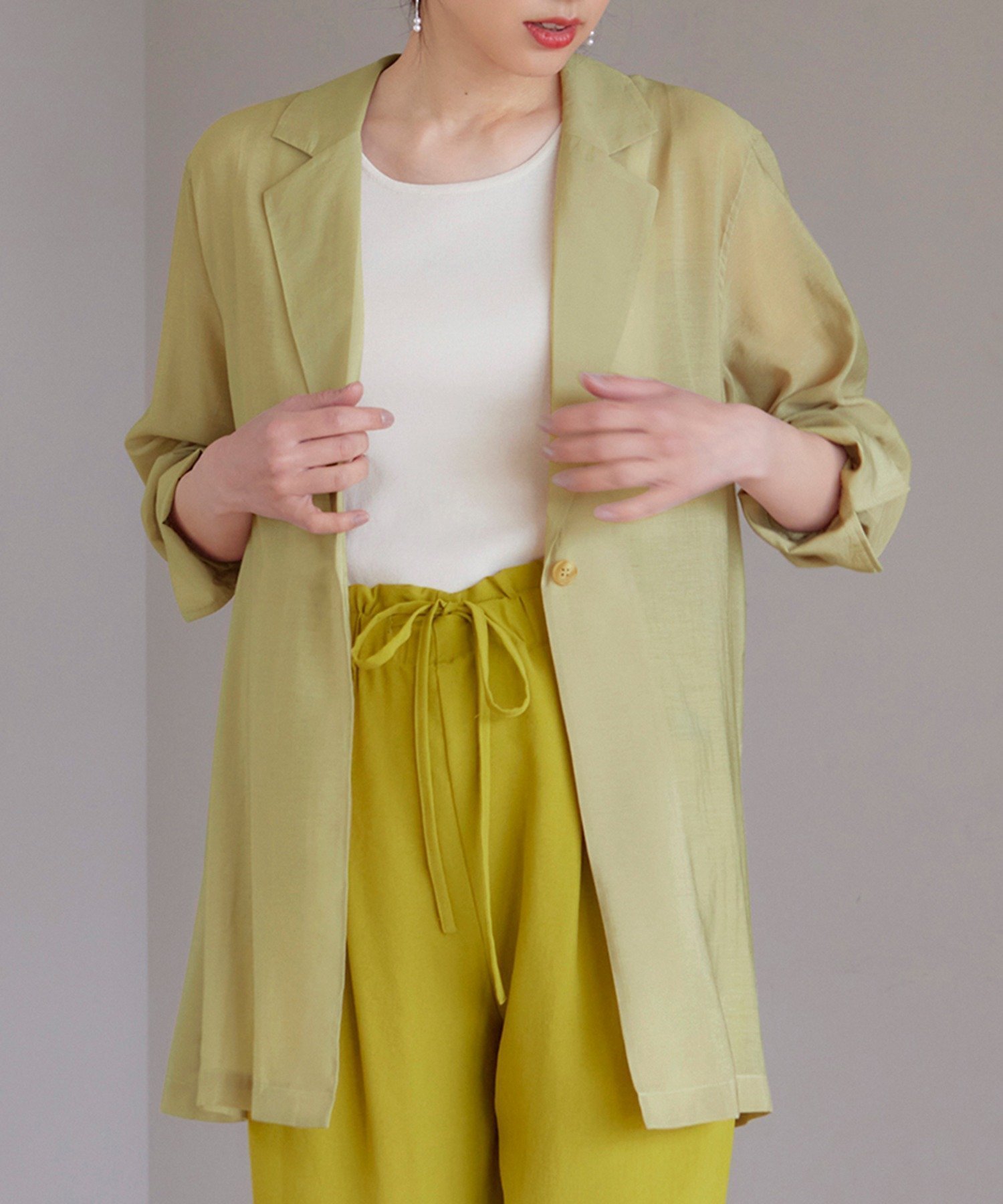 【ラナン/Ranan】のシアーライトジャケット インテリア・キッズ・メンズ・レディースファッション・服の通販 founy(ファニー) 　ファッション　Fashion　レディースファッション　Ladies' Fashion Online　アウター　Coat Outerwear　ジャケット　Jackets　シアー　Sheer　ジャケット　Jacket　ビッグ　Big　ベージュ|ID: prp329100004596107 ipo3291000000032660282