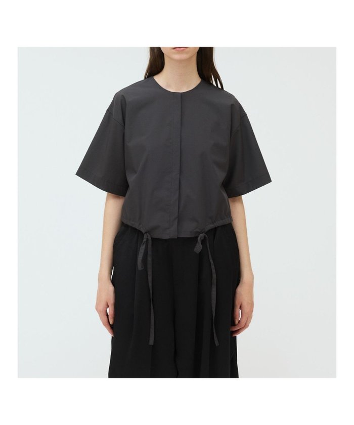 【マーコート/MARcourt】のmizuiro ind ドローストリングシャツ インテリア・キッズ・メンズ・レディースファッション・服の通販 founy(ファニー) https://founy.com/ ファッション Fashion レディースファッション Fashion for Women トップス・カットソー Cut & Sew Tops シャツ・ブラウス・オフィスカジュアル Elegant Blouses & Button-Ups ショート Short, Short Length シンプル Simple, Minimal フロント Front, Front Design ポケット Pocket, Pocket Detail 無地 Plain, Solid Color |ID: prp329100004596119 ipo3291000000032994446