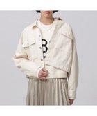 【インディヴィ/INDIVI】のフォルムデニムジャケット アイボリー|ID: prp329100004596123 ipo3291000000032660640