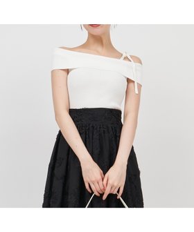 【ロイヤルパーティー/ROYAL PARTY】のアシンメトリーニットトップス 人気、トレンドファッション・服の通販 founy(ファニー) ファッション Fashion レディースファッション Ladies' Fashion Online トップス・カットソー Tops/Tshirt ニット Knit Tops カッティング Cutting シンプル Simple デニム Denim ボーダー Border 夏 Summer |ID:prp329100004596127