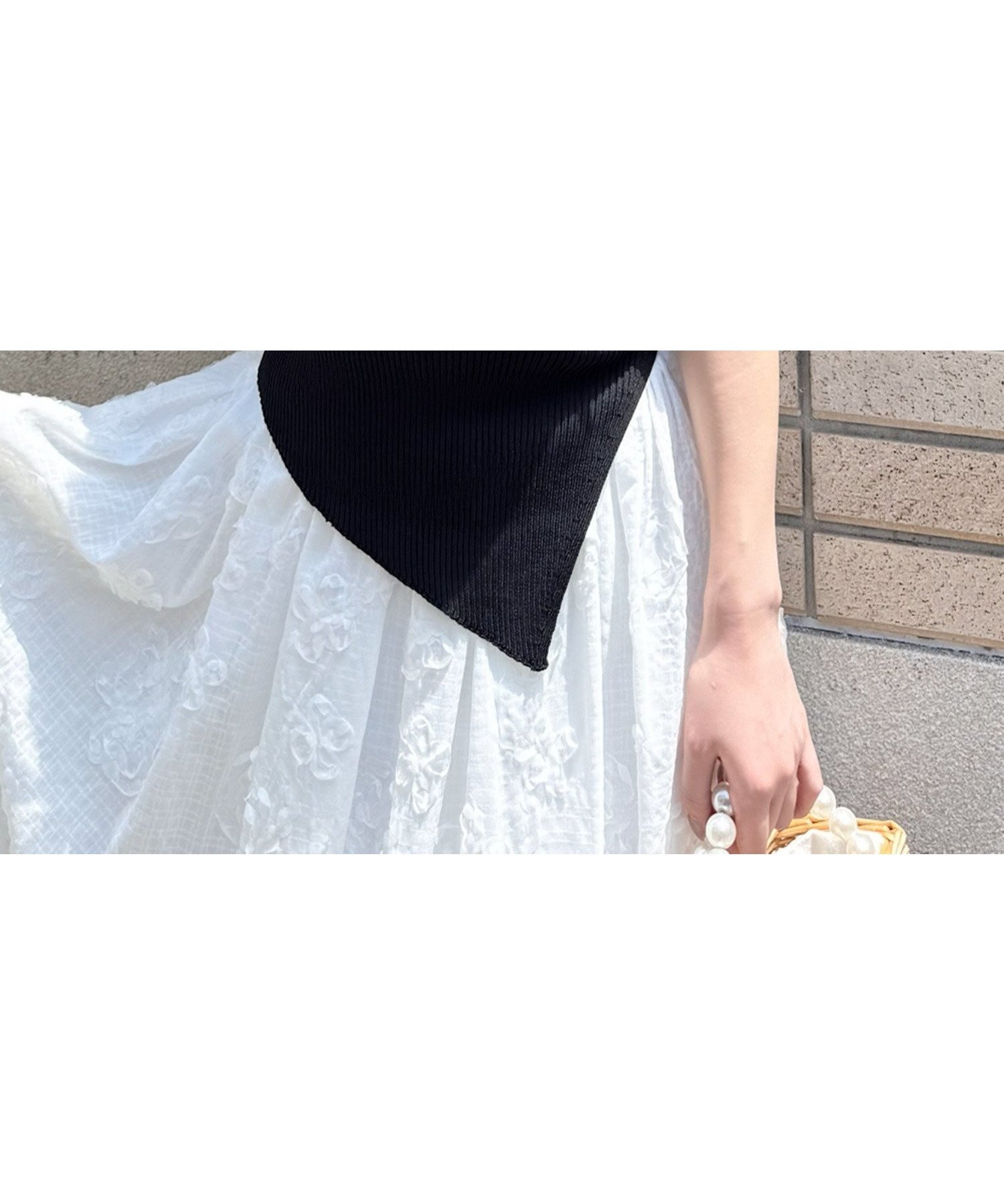 【ロイヤルパーティー/ROYAL PARTY】のアシンメトリーニットトップス インテリア・キッズ・メンズ・レディースファッション・服の通販 founy(ファニー) 　ファッション　Fashion　レディースファッション　Ladies' Fashion Online　トップス・カットソー　Tops/Tshirt　ニット　Knit Tops　カッティング　Cutting　シンプル　Simple　デニム　Denim　ボーダー　Border　夏　Summer　ブラック|ID: prp329100004596127 ipo3291000000032660659