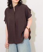 【ジャーナルスタンダード レリューム/JOURNAL STANDARD relume】の《WEB限定追加 》N/Rダブルストライプブラウス ブラウン|ID: prp329100004596135 ipo3291000000032660811