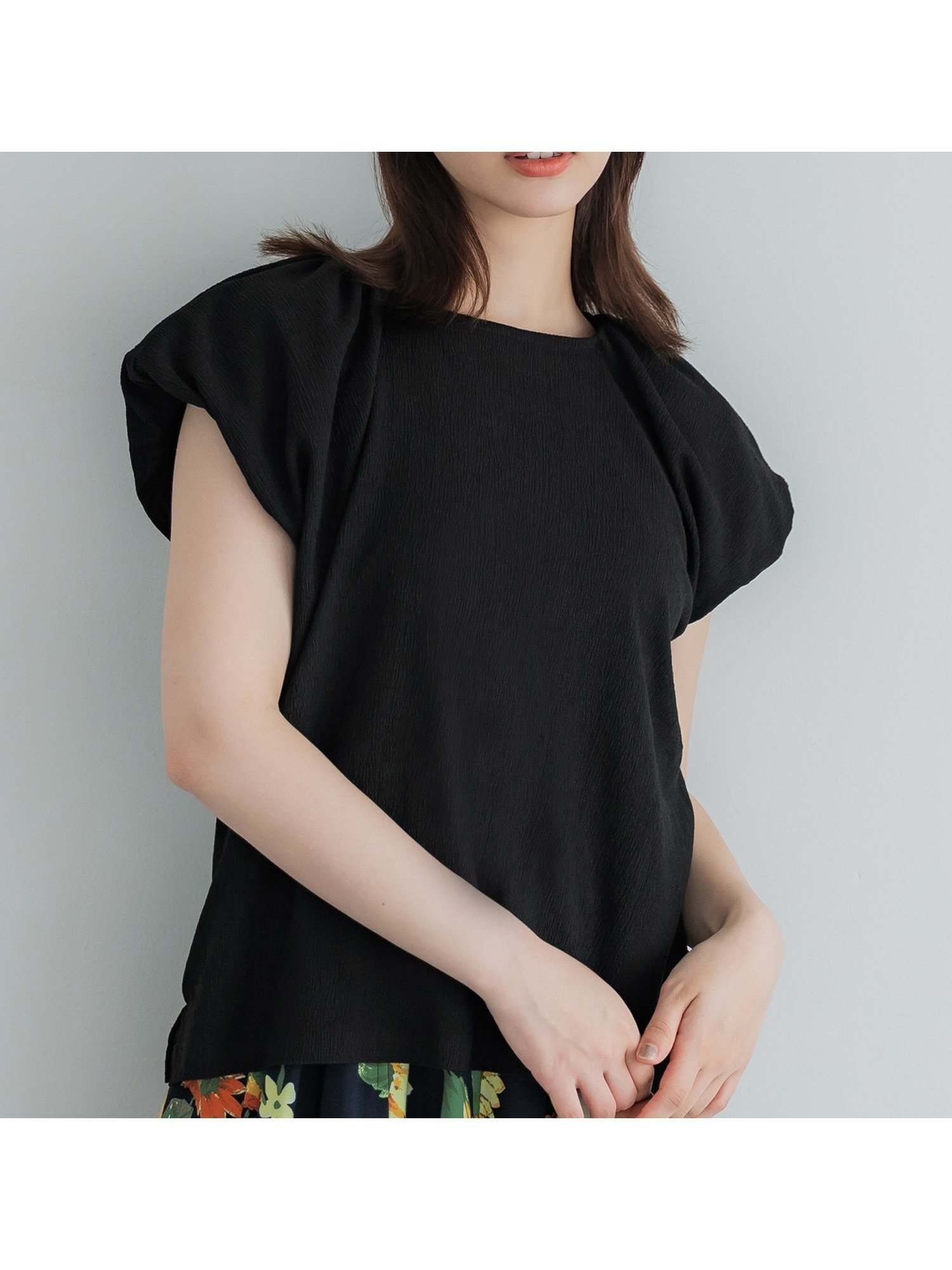 【コカ/COCA】のパフスリーブブラウス インテリア・キッズ・メンズ・レディースファッション・服の通販 founy(ファニー) 　ファッション　Fashion　レディースファッション　Ladies' Fashion Online　トップス・カットソー　Tops/Tshirt　シャツ/ブラウス　Shirts/Blouses　おすすめ　Recommend　サロペット　Overalls　シンプル　Simple　スリーブ　Sleeve　デニム　Denim　バランス　Balance　ボトム　Bottom　ポケット　Pocket　Black|ID: prp329100004596138 ipo3291000000032660870