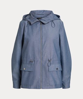【ラルフローレン/RALPH LAUREN】のコットンブレンド シャンブレー フーデッド アノラック 人気、トレンドファッション・服の通販 founy(ファニー) ファッション Fashion レディースファッション Fashion for Women カフス Cuff Design シャンブレー Chambray, Denim-Like Fabric ストレート Straight, Straight Cut ドローコード Drawcord, Drawstring Cord パッチ Patch, Appliqué フィット Fit, Slim Fit フロント Front, Front Design ポケット Pocket, Pocket Detail メタル Metal, Metal Parts 長袖 Long Sleeve, Full Sleeve |ID:prp329100004596143