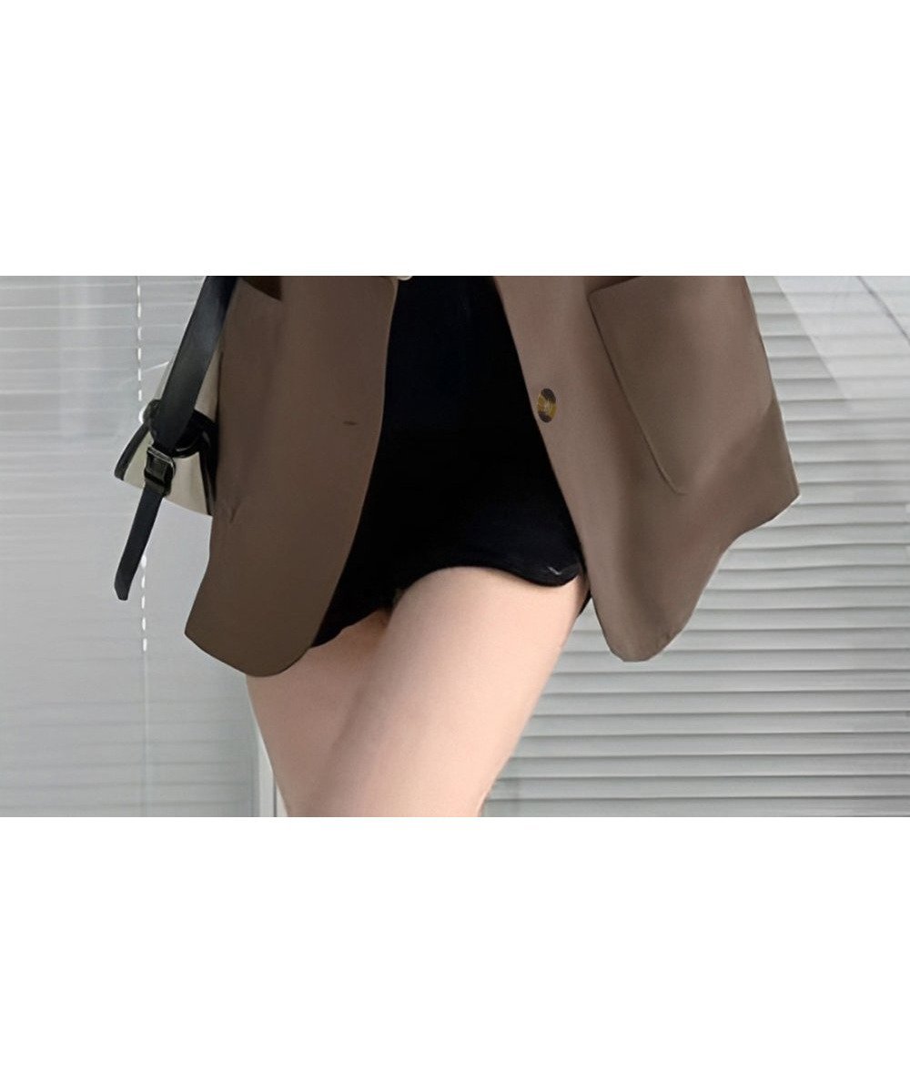 【ミニミニストア/miniministore】の半袖テーラードジャケット レディース夏服 インテリア・キッズ・メンズ・レディースファッション・服の通販 founy(ファニー) 　ファッション　Fashion　レディースファッション　Fashion for Women　アウター　Coat / Outerwear Collection　レディースジャケット・軽アウター　Jackets　テーラードジャケット / 通勤・きれいめスタイル　Tailored Jackets & Blazers　おすすめ　Recommended / Our Picks　インナー　Innerwear　コンパクト　Compact, Small Size　サマー　Summer, Summer Style　ジャケット　Jacket, Outerwear　スーツ　Suit, Formalwear　ロング　Long, Long-Length　半袖　Short Sleeve, Half Sleeve　夏　Summer　定番　Standard, Basic Item　春　Spring　S/S・春夏　SS, Spring/Summer, Warm Season　洗える　Machine Washable　無地　Plain, Solid Color　ビジネス 仕事 通勤　Business / Work / Commuting　ブラウン|ID: prp329100004596145 ipo3291000000032660952