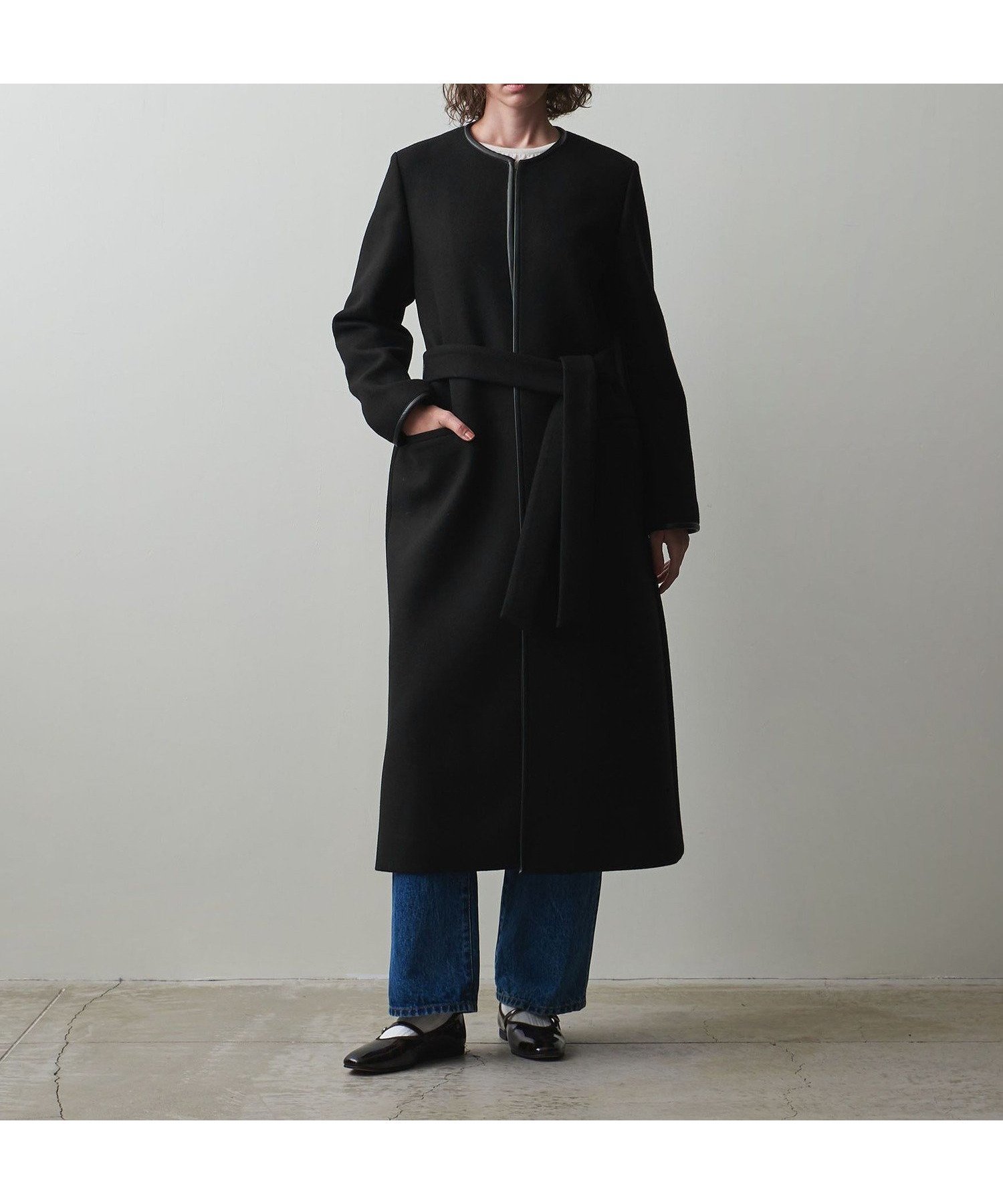 【その他のブランド/Other】のSteven Alan ウール カシミヤ ロングコート インテリア・キッズ・メンズ・レディースファッション・服の通販 founy(ファニー) 　ファッション　Fashion　レディースファッション　Fashion for Women　アウター　Coat / Outerwear Collection　コート・ロングコート・ピーコート　Long Coats, Peacoats & More　おすすめ　Recommended / Our Picks　エレガント 上品　Elegant　シンプル　Simple, Minimal　パイピング　Piping, Trim Design　ロング　Long, Long-Length　BLACK|ID: prp329100004596147 ipo3291000000032660968