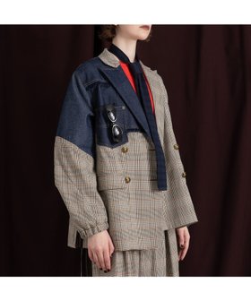 【アウラアイラ/AULA AILA】のCHECK DENIM COMBINATION JACKET 人気、トレンドファッション・服の通販 founy(ファニー) ファッション Fashion レディースファッション Fashion for Women アウター Coat / Outerwear Collection レディースジャケット・軽アウター Jackets 冬 Winter / This Winter A/W・秋冬 Autumn/Winter |ID:prp329100004596149