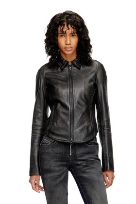 【ディーゼル/DIESEL】のウィメンズ レザージャケット L-EGRAD 人気、トレンドファッション・服の通販 founy(ファニー) ファッション Fashion レディースファッション Fashion for Women アウター Coat / Outerwear Collection レディースジャケット・軽アウター Jackets シェイプ Shape, Slim Fit ジャケット Jacket, Outerwear ユーズド Used, Vintage-Look ラグジュアリー Luxury, Elegant |ID:prp329100004596152
