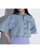 【ラシュッド/LASUD】のハーフスリーブオーバーデニムシャツ ライトブルー|ID: prp329100004596155 ipo3291000000032661065