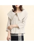 【ヴァン/Vin】のビッグカラーオフショルブルゾン ベージュ|ID: prp329100004596158 ipo3291000000032661118