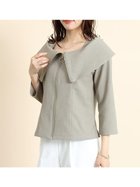 【ヴァン/Vin】のビッグカラーオフショルブルゾン オリーブ|ID: prp329100004596158 ipo3291000000032661119