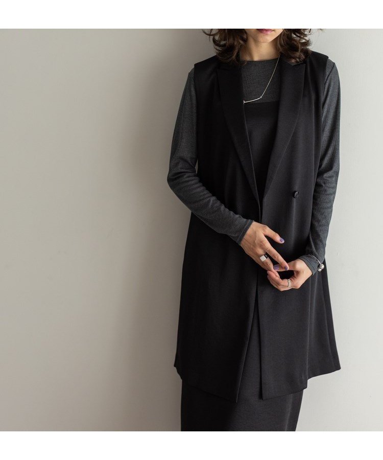 【インディヴィ/INDIVI】の【こなれSETUP/洗える/サテン】Iラインジレジャケット 人気、トレンドファッション・服の通販 founy(ファニー) 　ファッション　Fashion　レディースファッション　Ladies' Fashion Online　アウター　Coat Outerwear　ジャケット　Jackets　とろみ　Thickness　サテン　Satin　ジャケット　Jacket　スタイリッシュ　Stylish　セットアップ　Set Up　ダブル　Double　ドレープ　Drape　人気　Popularity　定番　Standard　洗える　Washable　秋　Autumn/Fall　 other-1|ID: prp329100004596159 ipo3291000000032661190