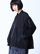 【ラシュッド/LASUD】の異素材MA-1ライトブルゾン ブラック|ID: prp329100004596160 ipo3291000000032661211