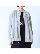 【ラシュッド/LASUD】の異素材MA-1ライトブルゾン グレー|ID: prp329100004596160 ipo3291000000032661214