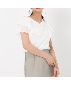 【ミッシュマッシュ/MISCH MASCH】の2025SS パールダブルフリル袖ブラウス/MM528101 人気、トレンドファッション・服の通販 founy(ファニー) ファッション Fashion レディースファッション Ladies' Fashion Online トップス・カットソー Tops/Tshirt シャツ/ブラウス Shirts/Blouses ボリュームスリーブ / フリル袖 Volume Sleeve アシンメトリー Asymmetry 春 Spring カーディガン Cardigan 切替 Switching ジャケット Jacket スリーブ Sleeve デニム Denim パール Pearl フェミニン Feminine フリル Frills ボトム Bottom ラベンダー Lavender S/S・春夏 Ss・Spring/Summer おすすめ Recommend 夏 Summer エレガント 上品 Elegant 2025年 2025 2025春夏・S/S Ss,Spring/Summer,2025 |ID:prp329100004596181