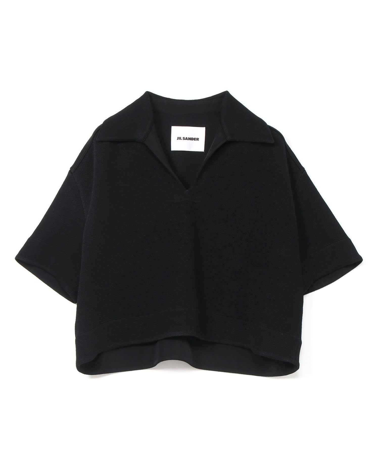 【ジル サンダー/JIL SANDER】のポロTシャツ インテリア・キッズ・メンズ・レディースファッション・服の通販 founy(ファニー) 　ファッション　Fashion　レディースファッション　Ladies' Fashion Online　トップス・カットソー　Tops/Tshirt　シャツ/ブラウス　Shirts/Blouses　ロング / Tシャツ　T-Shirts　ショート　Short　デニム　Denim　ポロシャツ　Polo Shirt　ワイド　Wide　BLACK|ID: prp329100004596191 ipo3291000000032661703