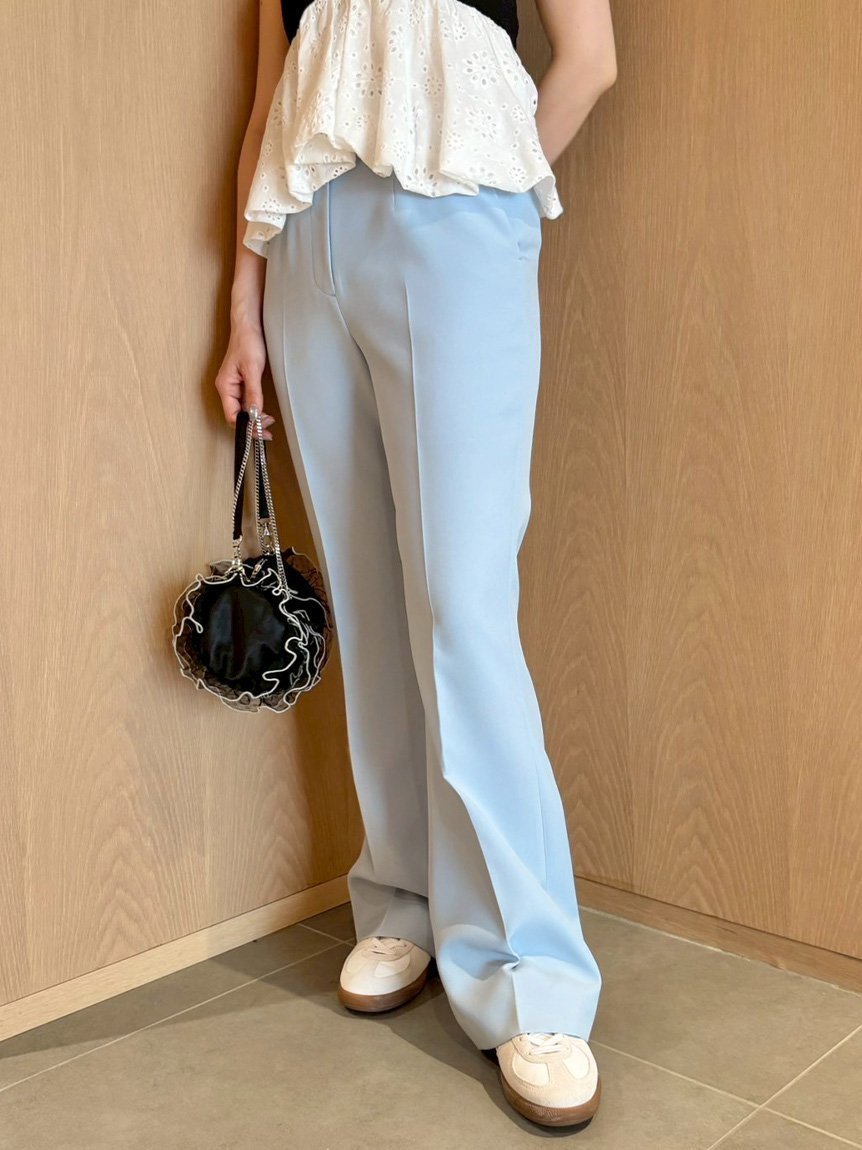 【リリーブラウン/Lily Brown】のセンタープレスフレアパンツ インテリア・キッズ・メンズ・レディースファッション・服の通販 founy(ファニー) 　ファッション　Fashion　レディースファッション　Ladies' Fashion Online　パンツ　Pants　エレガント 上品　Elegant　シンプル　Simple　ストレッチ　Stretch　スーツ　Suit　チュニック　Tunic　フレア　Flare　LBLU[081]|ID: prp329100004596372 ipo3291000000032664043