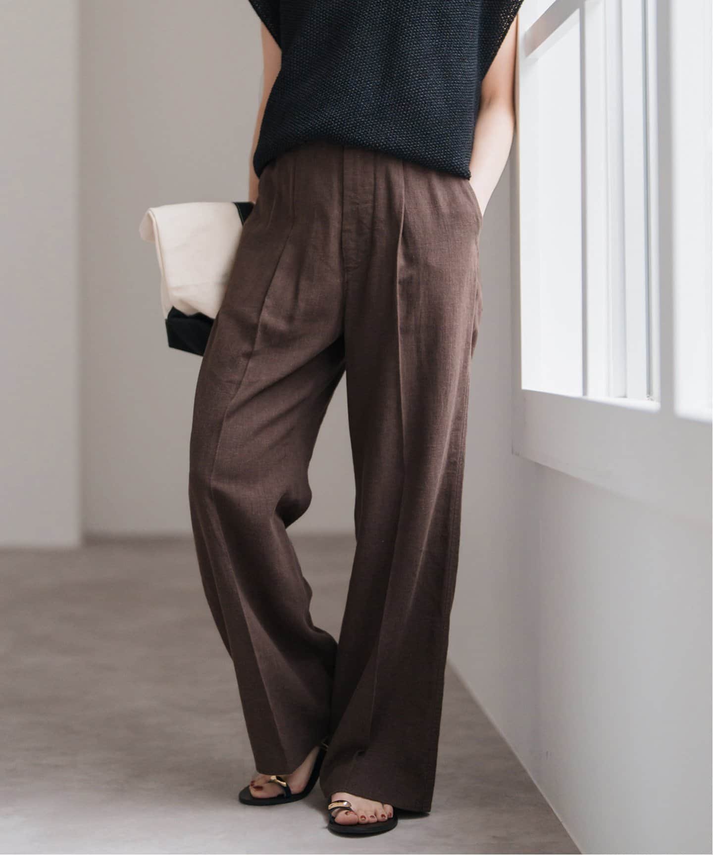 【スピック&スパン/Spick & Span】の《追加》ハイブリッドラミー1タックパンツ 人気、トレンドファッション・服の通販 founy(ファニー) 　ファッション　Fashion　レディースファッション　Ladies' Fashion Online　パンツ　Pants　おすすめ　Recommend　セットアップ　Set Up　夏　Summer　 other-1|ID: prp329100004596400 ipo3291000000032664272