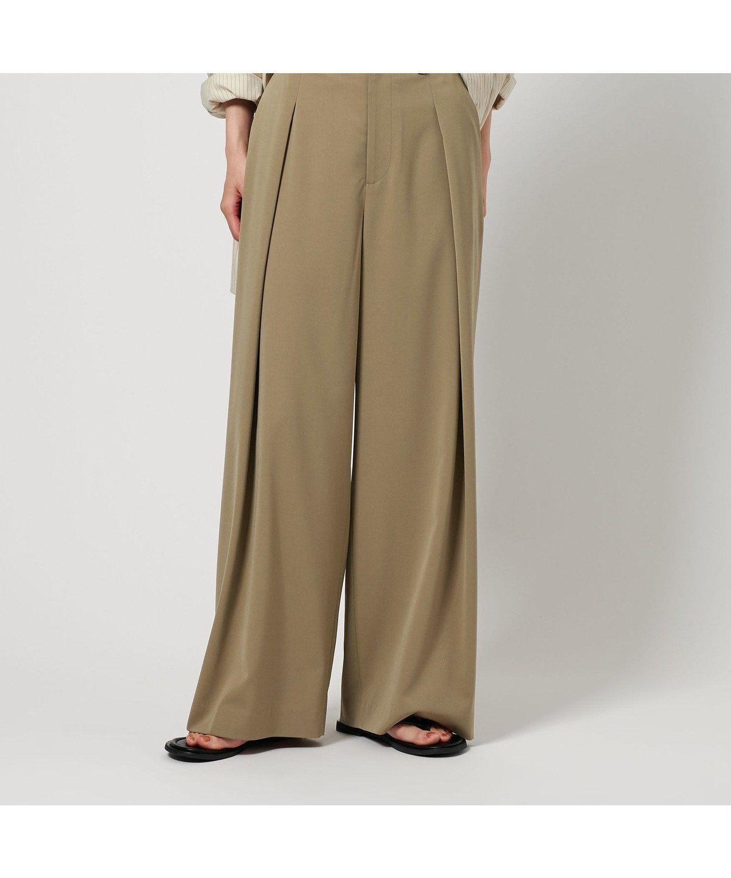 【ビューティ&ユース ユナイテッドアローズ/BEAUTY&YOUTH / UNITED ARROWS】のタックワイドパンツ -吸水速乾/接触冷感- インテリア・キッズ・メンズ・レディースファッション・服の通販 founy(ファニー) 　ファッション　Fashion　レディースファッション　Ladies' Fashion Online　パンツ　Pants　吸水　Water Absorption　ジャケット　Jacket　スラックス　Slacks　ドレープ　Drape　フロント　Front　マニッシュ　Mannish　リメイク　Remake　ルーズ　Loose　ワイド　Wide　おすすめ　Recommend　OLIVE|ID: prp329100004596416 ipo3291000000032664447