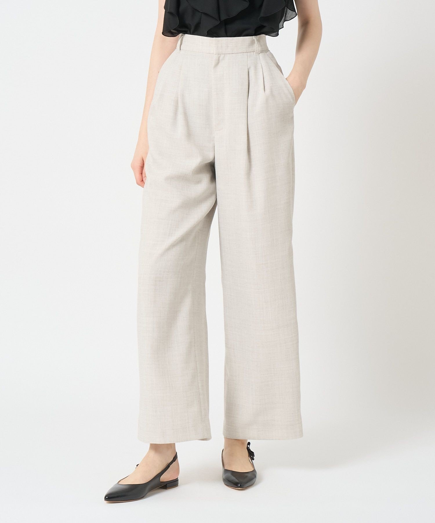 【アナイ/ANAYI】の【セットアップ対応商品】リネンライクビエラタックパンツ 人気、トレンドファッション・服の通販 founy(ファニー) 　ファッション　Fashion　レディースファッション　Ladies' Fashion Online　セットアップ　Setup　パンツ　Pants　カットジャガード　Cut Jacquard　コレクション　Collection　コンパクト　Compact　サテン　Satin　ジャケット　Jacket　スパンコール　Sequins　スマート　Smart　セットアップ　Set Up　ドレス　Dress　バランス　Balance　プリント　Print　半袖　Short Sleeve　モダン　Modern　リネン　Linen　ワイド　Wide　再入荷　Restock/Back In Stock/Re Arrival　夏　Summer　 other-1|ID: prp329100004596427 ipo3291000000032664524