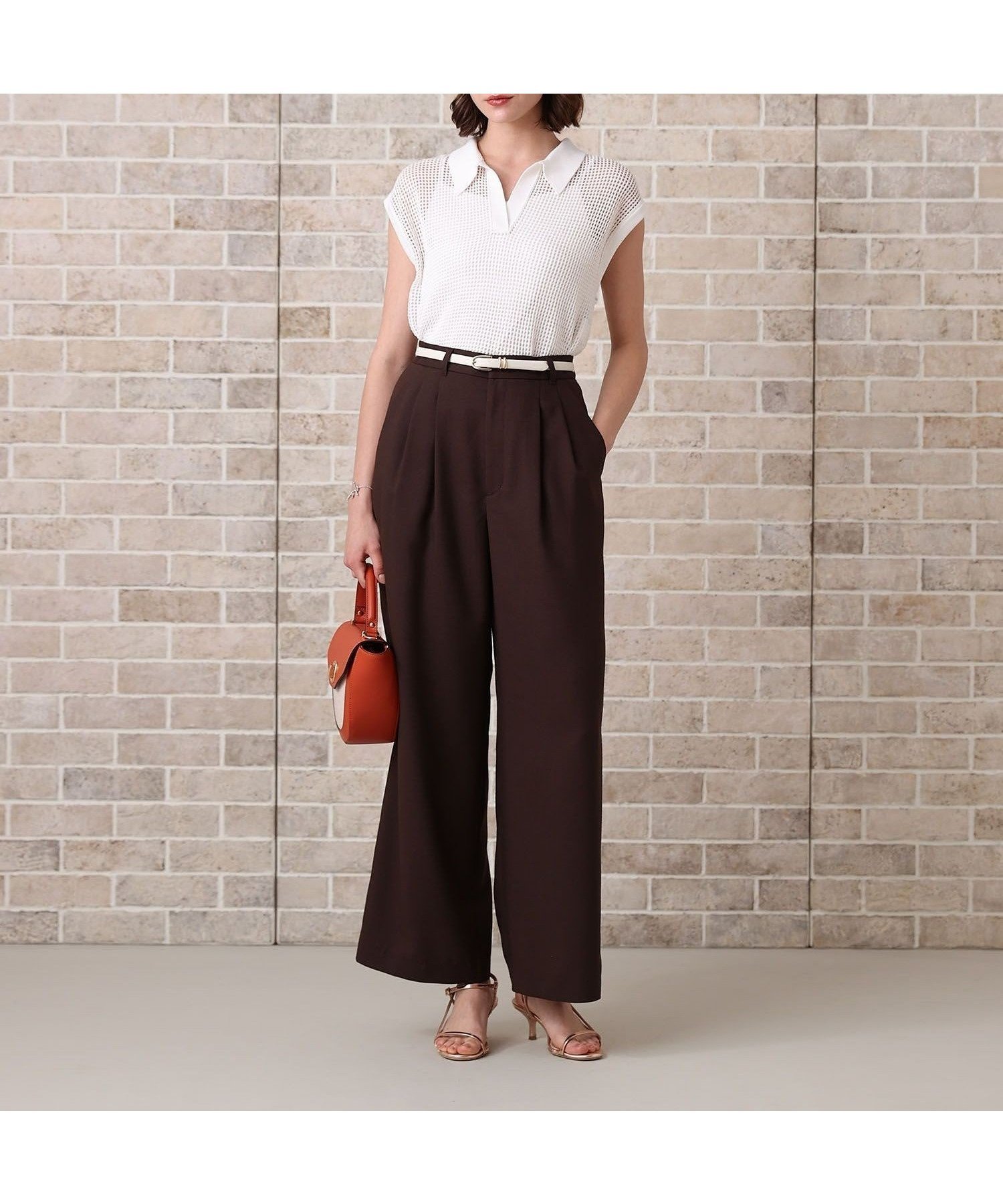 【アナイ/ANAYI】の【セットアップ対応商品】リネンライクビエラタックパンツ インテリア・キッズ・メンズ・レディースファッション・服の通販 founy(ファニー) 　ファッション　Fashion　レディースファッション　Ladies' Fashion Online　セットアップ　Setup　パンツ　Pants　カットジャガード　Cut Jacquard　コレクション　Collection　コンパクト　Compact　サテン　Satin　ジャケット　Jacket　スパンコール　Sequins　スマート　Smart　セットアップ　Set Up　ドレス　Dress　バランス　Balance　プリント　Print　半袖　Short Sleeve　モダン　Modern　リネン　Linen　ワイド　Wide　再入荷　Restock/Back In Stock/Re Arrival　夏　Summer　brown|ID: prp329100004596427 ipo3291000000032664529
