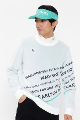 【パーリーゲイツ/PEARLY GATES / MEN】のコットンビーム クルーネックニット バイヤスロゴジャガード 人気、トレンドファッション・服の通販 founy(ファニー) ファッション Fashion メンズファッション Men's Style Online グラフィック Graphic ゴルフ Golf シンプル Simple バランス Balance 今季 This Season |ID:prp329100004596430