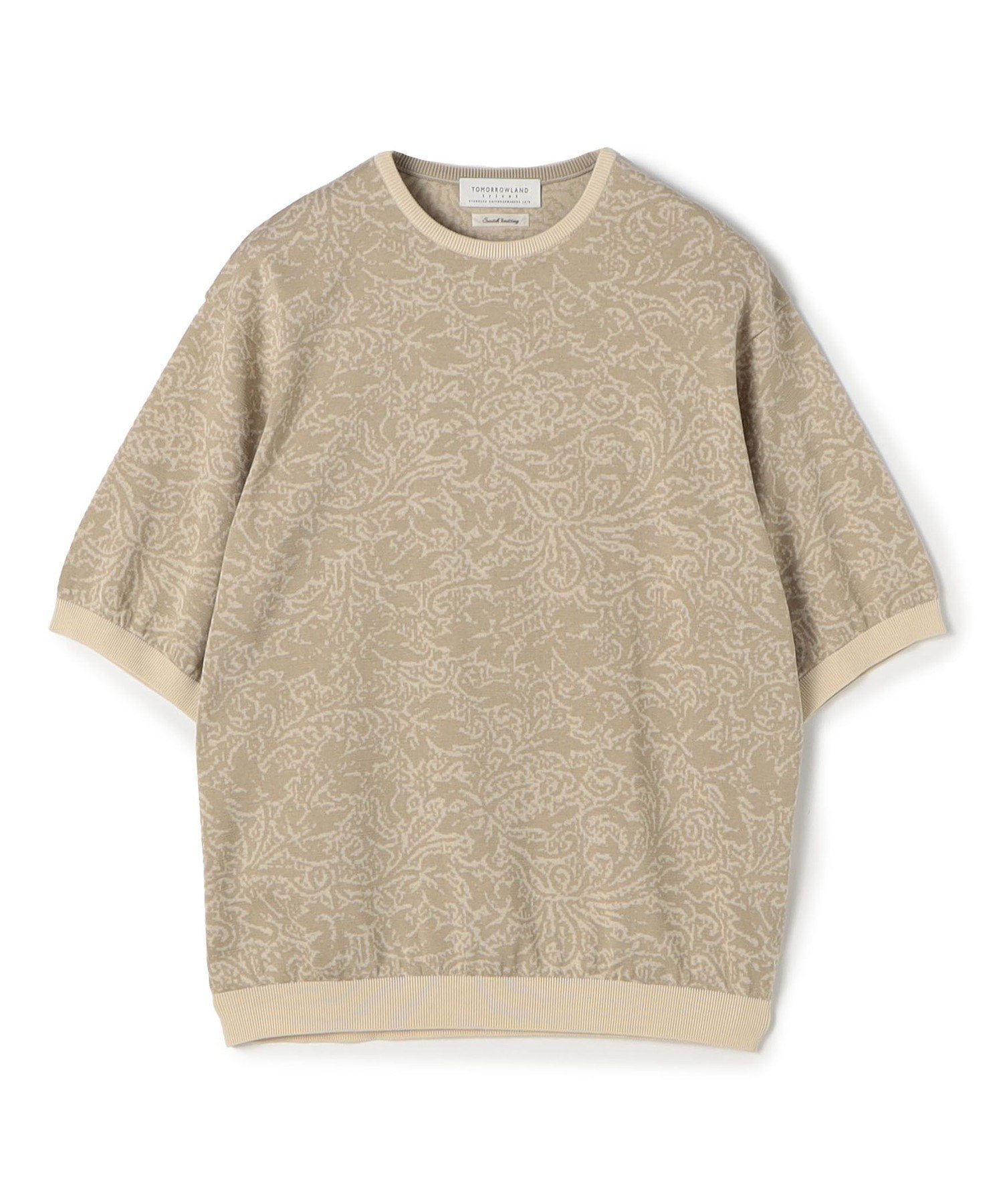 【トゥモローランド/TOMORROWLAND / MEN】のTOMORROWLAND tricot ペイズリー柄 コットンハーフスリーブ ニット インテリア・キッズ・メンズ・レディースファッション・服の通販 founy(ファニー) 　ファッション　Fashion　メンズファッション　Men's Style Online　ペイズリー　Paisley　軽量　Lightweight　14 グレー系|ID: prp329100004596461 ipo3291000000032664905