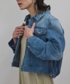 【サロン アダム エ ロペ/SALON adam et rope'】の【WEB限定】クロップドカーヴィーデニムジャケット ブルー系(45)|ID: prp329100004596522 ipo3291000000032665523