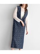 【ヴァン/Vin】のボタニカルジャガードデニムジャンパースカート ブルー|ID: prp329100004596533 ipo3291000000033271947