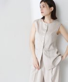 【ナチュラル ビューティー ベーシック/NATURAL BEAUTY BASIC】のリネンライクジレ ベージュ|ID: prp329100004596534 ipo3291000000032665637