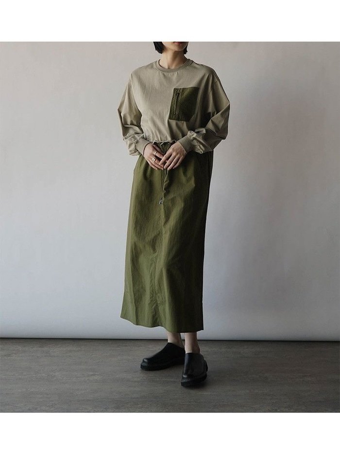 【ラシュッド/LASUD】のフロントポケットドッキングワンピース インテリア・キッズ・メンズ・レディースファッション・服の通販 founy(ファニー) https://founy.com/ ファッション Fashion レディースファッション Fashion for Women ワンピース Dresses スリット Slit, Slit Detail ドッキング Docking, Mixed Material フロント Front, Front Design ポケット Pocket, Pocket Detail |ID: prp329100004596543 ipo3291000000032721977