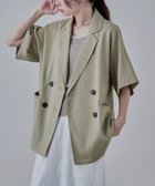 【その他のブランド/Other】のヘザーエステルツイルハーフスリーブジャケット ベージュ|ID: prp329100004596545 ipo3291000000032665934