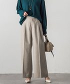 【ロートレ アモン/LAUTRE AMONT】のハイカウントフラノパンツ 人気、トレンドファッション・服の通販 founy(ファニー) ファッション Fashion レディースファッション Ladies' Fashion Online パンツ Pants サテン Satin ワイド Wide エレガント 上品 Elegant thumbnail ベージュ|ID: prp329100004596561 ipo3291000000032666181
