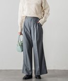 【ロートレ アモン/LAUTRE AMONT】のハイカウントフラノパンツ 人気、トレンドファッション・服の通販 founy(ファニー) ファッション Fashion レディースファッション Ladies' Fashion Online パンツ Pants サテン Satin ワイド Wide エレガント 上品 Elegant thumbnail グレー系その他|ID: prp329100004596561 ipo3291000000032666184