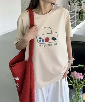 【アイモハ/aimoha】のaimoha -select-/カジュアルプリントTシャツ 人気、トレンドファッション・服の通販 founy(ファニー) ファッション Fashion レディースファッション Ladies' Fashion Online トップス・カットソー Tops/Tshirt シャツ/ブラウス Shirts/Blouses ロング / Tシャツ T-Shirts おすすめ Recommend ショート Short シンプル Simple デニム Denim フロント Front プリント Print リラックス Relax |ID:prp329100004596564