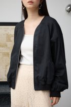 【アズール バイ マウジー/AZUL by moussy】のリネンミックスストレッチブルゾン BLK|ID: prp329100004596568 ipo3291000000032666234