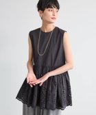 【バンヤードストーム/BARNYARDSTORM】のカットワークノースリブラウス ハンドウォッシャブル 人気、トレンドファッション・服の通販 founy(ファニー) ファッション Fashion レディースファッション Ladies' Fashion Online トップス・カットソー Tops/Tshirt シャツ/ブラウス Shirts/Blouses ギャザー Gather スカラップ Scalloped ワーク Work thumbnail ブラック19|ID: prp329100004596634 ipo3291000000032666898
