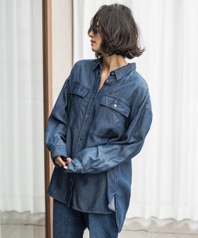 【ラ エフ/Laf…】のデニムシャツ≪洗濯機で洗える≫ 人気、トレンドファッション・服の通販 founy(ファニー) ファッション Fashion レディースファッション Ladies' Fashion Online トップス・カットソー Tops/Tshirt シャツ/ブラウス Shirts/Blouses デニム Denim 洗える Washable |ID:prp329100004596644