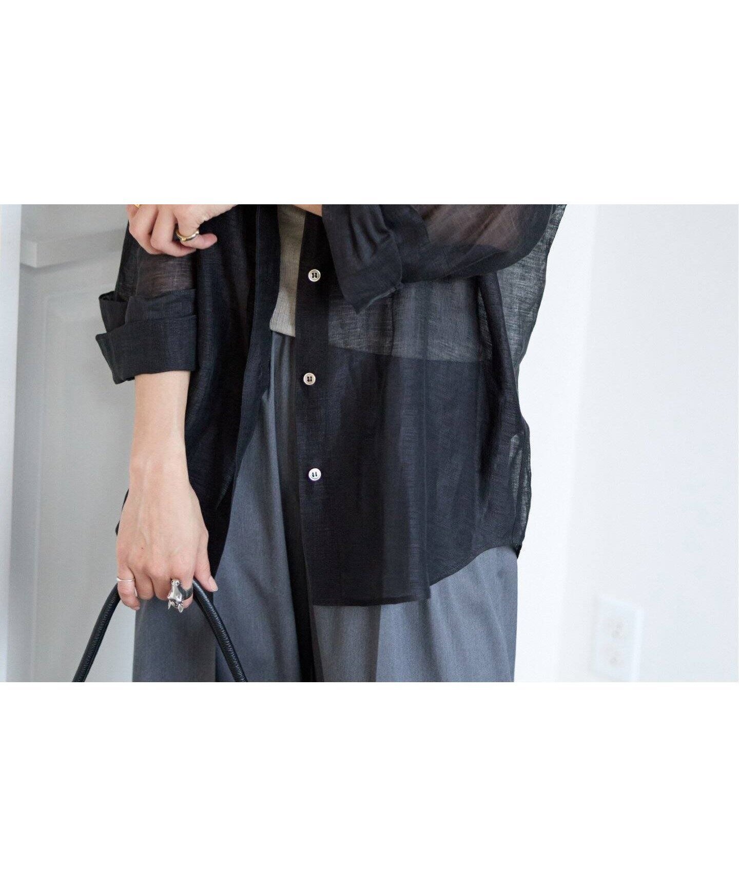 【ジャーナルスタンダード/JOURNAL STANDARD】のシアーリネンカールマイヤーシャツ インテリア・キッズ・メンズ・レディースファッション・服の通販 founy(ファニー) 　ファッション　Fashion　レディースファッション　Ladies' Fashion Online　トップス・カットソー　Tops/Tshirt　シャツ/ブラウス　Shirts/Blouses　2025年　2025　2025春夏・S/S　Ss,Spring/Summer,2025　スウェット　Sweat　ベーシック　Basic　リネン　Linen　エレガント 上品　Elegant　夏　Summer　春　Spring　S/S・春夏　Ss・Spring/Summer　羽織　Haori　ブラック|ID: prp329100004596657 ipo3291000000032667171
