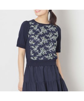 【トゥー ビー シック/TO BE CHIC】のミモザチュールコンビ ニット 人気、トレンドファッション・服の通販 founy(ファニー) ファッション Fashion レディースファッション Ladies' Fashion Online トップス・カットソー Tops/Tshirt ニット Knit Tops コンパクト Compact コンビ Combination ストレッチ Stretch チュール Tulle ベーシック Basic モチーフ Motif リアル Real レース Race |ID:prp329100004596668