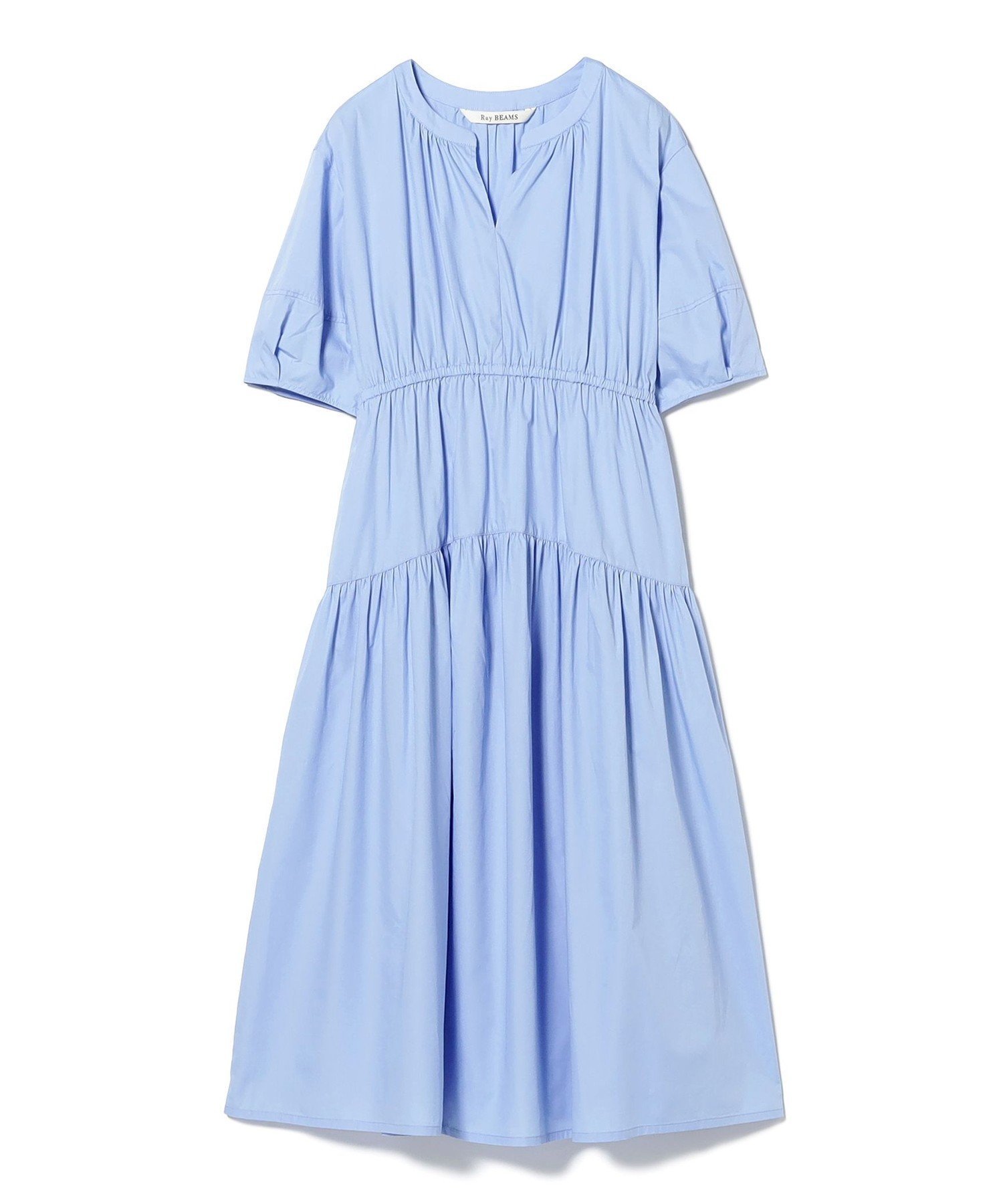 【ビームス ウイメン/BEAMS】のランタン スリーブ ギャザー ワンピース 人気、トレンドファッション・服の通販 founy(ファニー) 　ファッション　Fashion　レディースファッション　Ladies' Fashion Online　ワンピース　Dress　ギャザー　Gather　シンプル　Simple　スリーブ　Sleeve　フォルム　Form　ブロード　Broad　リゾート　Resort　夏　Summer　 other-1|ID: prp329100004596677 ipo3291000000032667300