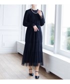 【その他のブランド/Other】の【WEB限定】ドットチュールプリーツドレス ブラック|ID: prp329100004596684 ipo3291000000032667352