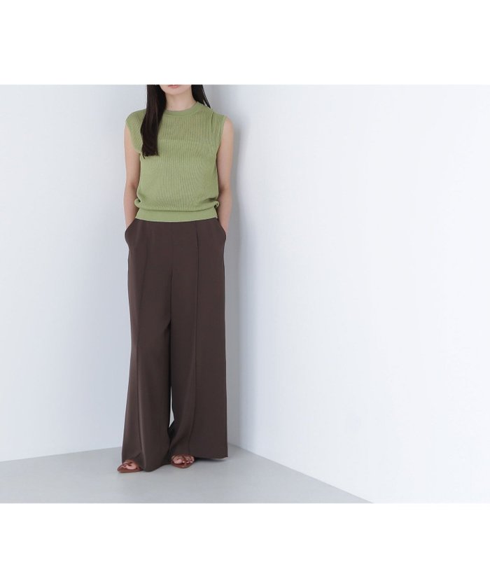 【ナチュラル ビューティー ベーシック/NATURAL BEAUTY BASIC】のリラクシーワイドパンツ インテリア・キッズ・メンズ・レディースファッション・服の通販 founy(ファニー) https://founy.com/ ファッション Fashion レディースファッション Ladies' Fashion Online パンツ Pants ストレッチ Stretch ツイル Twill |ID: prp329100004596696 ipo3291000000032667455