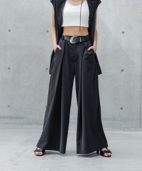 【ページボーイ/PAGEBOY】の【一部WEB限定カラー・セットアップ対応】ワイドタックパンツ 人気、トレンドファッション・服の通販 founy(ファニー) ファッション Fashion レディースファッション Ladies' Fashion Online セットアップ Setup パンツ Pants おすすめ Recommend スラックス Slacks セットアップ Set Up フィット Fit フロント Front ベスト Vest ロング Long ワイド Wide |ID:prp329100004596732