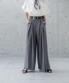 【ページボーイ/PAGEBOY】の【一部WEB限定カラー・セットアップ対応】ワイドタックパンツ チャコール18|ID: prp329100004596732 ipo3291000000032667798